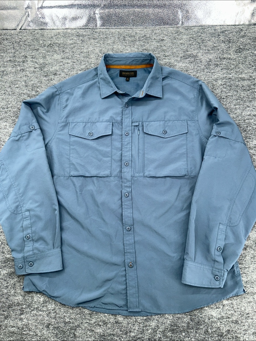 Brothers and Sons Men's Dobby Performance Long Sleeve Button-Down Western XL - Picture 2 of 14